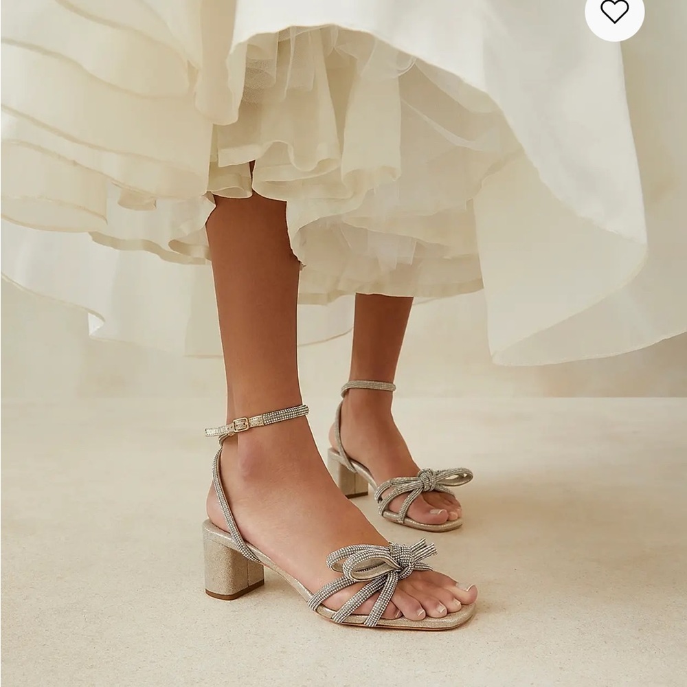 Loeffler Randall Silver Block Heel Sandals